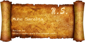 Muhr Sarolta névjegykártya